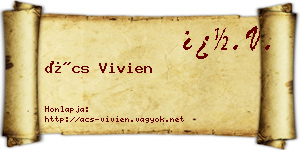 Ács Vivien névjegykártya